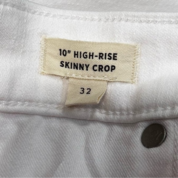 Madewell White Button Fly High Rise Crop Jeans Size 32 - Picture 5 of 6